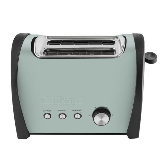 Tostapane Küken 33957 2 fette 800W Acciaio inoxidabile Verde Vintage