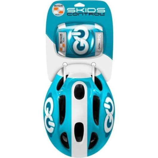 Conjunto Capacete e Proteções Stamp Skids Control Kids Ajustável 50-56 cm azul