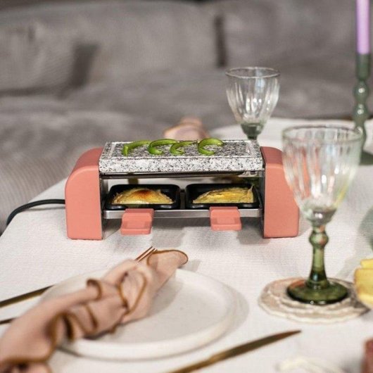 Set raclette Livoo Doc306 450 W placa granito extraíble 2 personas