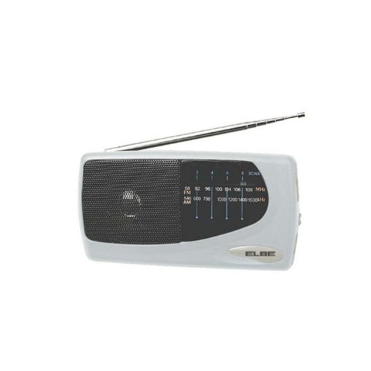 Rádio Portátil ELBE RF-52 AM/FM Analógica Saída Auscultadores Suporte Inclinável