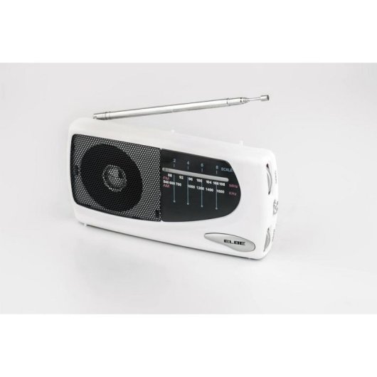 Rádio Portátil ELBE RF-52 AM/FM Analógica Saída Auscultadores Suporte Inclinável