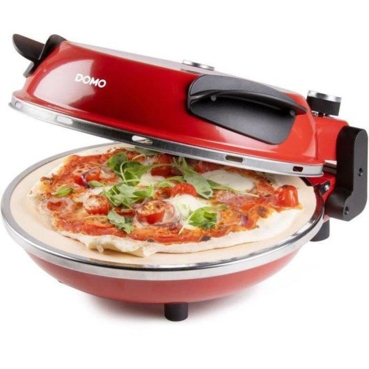 Four à pizza Domo Do9284pz 1200W pierre céramique 32 cm rouge