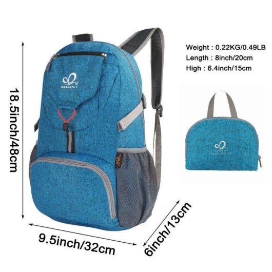 Mochila Waterfly TransformerX 20L dobrável resistente à água
