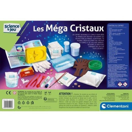 Kit de Cristalisation Clementoni Les Méga Cristaux 8+