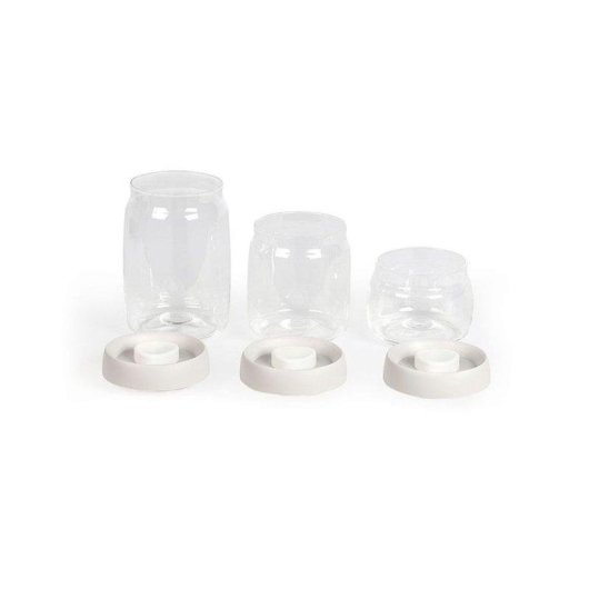 Set de 3 bocales de vidrio borosilicato Livoo al vacío 400 ml 800 ml 1,2 L