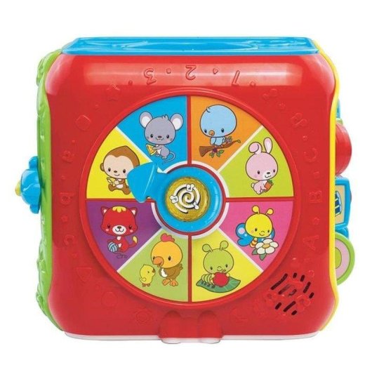 Cubo Didáctico Interativo VTech Baby Super Discovery 9-36 Meses 5 Faces 6 Atividades