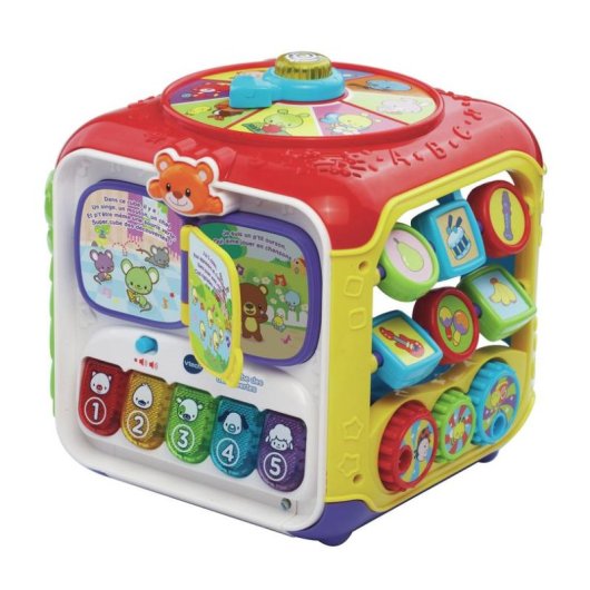 Cubo Didáctico Interativo VTech Baby Super Discovery 9-36 Meses 5 Faces 6 Atividades