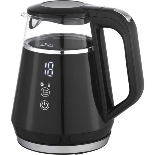 Digitale Wasserkocher Livoo DOD212N 1L 1100W 5 Temperaturen 40-100°C 360° Drehsockel Schwarz