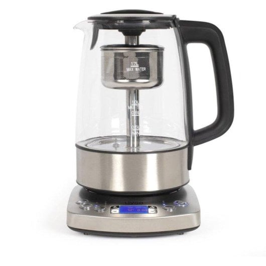 Elektrischer Wasserkocher Automatik Livoo DOD209 1.7L Edelstahl Glas