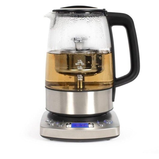Elektrischer Wasserkocher Automatik Livoo DOD209 1.7L Edelstahl Glas