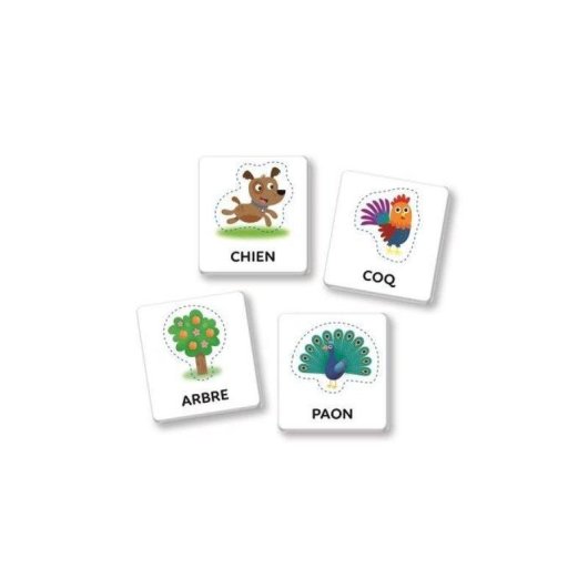 Clementoni Les Mots de la Ferme Lernpuzzle 12 Maxi-Teile mit taktilen Vokabelkarten