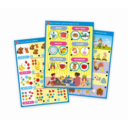 Clementoni Les Mots de la Ferme Lernpuzzle 12 Maxi-Teile mit taktilen Vokabelkarten