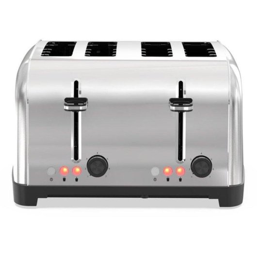 Livoo Dod197 Tostapane 4 Fessure Acciaio Inox 1700W 2 Termostati 7 Livelli