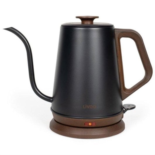 Bouilloire électrique Livoo DOD206 Col de cygne 1,2 L Acier inoxydable 1000 W Base 360° sans fil Arrêt automatique