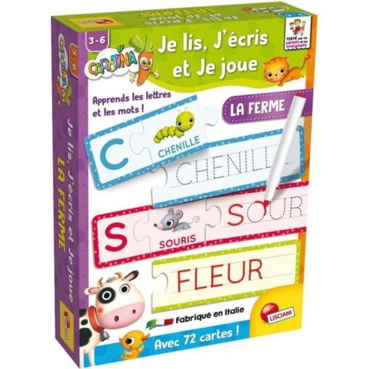 Jogo Educativo Lisciani Carotina La Ferme 72 Cartões 3-6 Anos