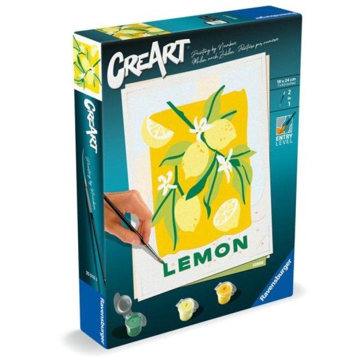 Kit de pintura por números Ravensburger Creart Lemon 18 x 24 cm para adultos