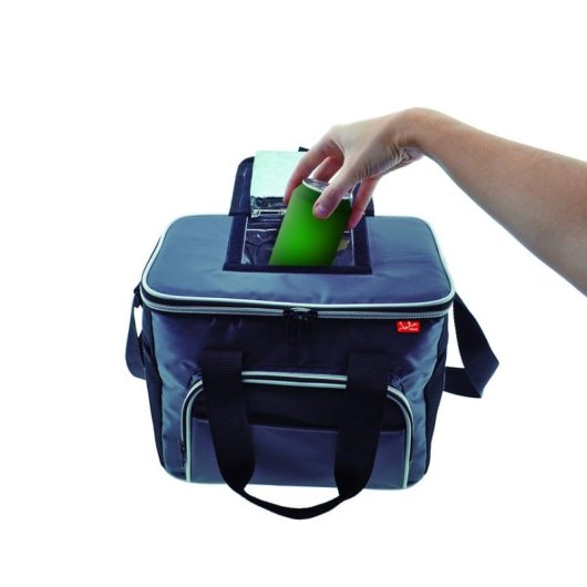 Borsa termica JATA 970 15L Nero Grigio tracolla regolabile 3 tasche