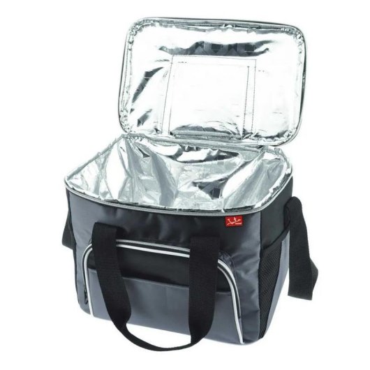 Borsa termica JATA 970 15L Nero Grigio tracolla regolabile 3 tasche