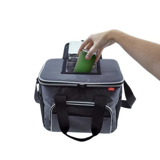 Borsa termica JATA 970 15L Nero Grigio tracolla regolabile 3 tasche