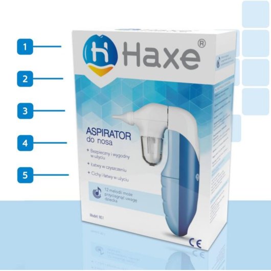 Aspirador Nasal Elétrico Haxe NS1 para Bebés e Crianças