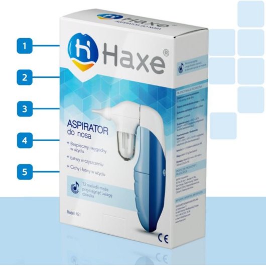 Aspirador Nasal Elétrico Haxe NS1 para Bebés e Crianças