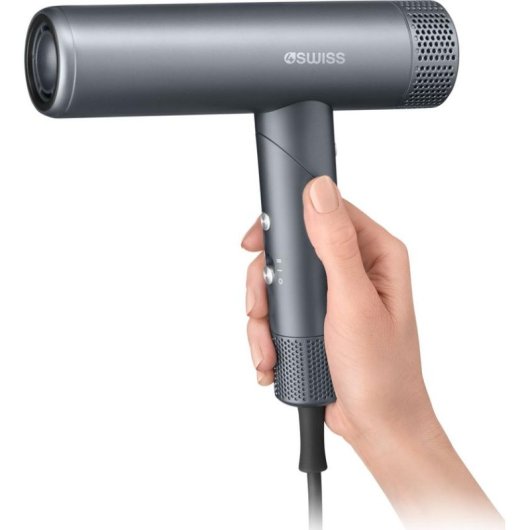 Phon con Diffusore 4Swiss F424 AirPower+ 1700W 4 Temperature 2 Velocità Grafite