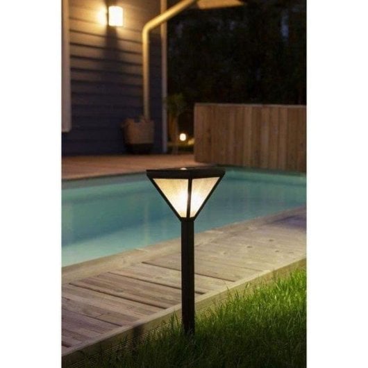 Veilleuse Solaire Galix Acier Inoxydable 25Lm Lumière Blanche Chaude IP44