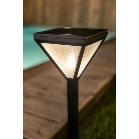 Veilleuse Solaire Galix Acier Inoxydable 25Lm Lumière Blanche Chaude IP44