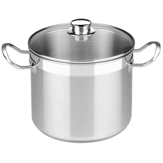 Panela BRA Profissional A343934 6,5 L aço inox com tampa vidro 22 cm