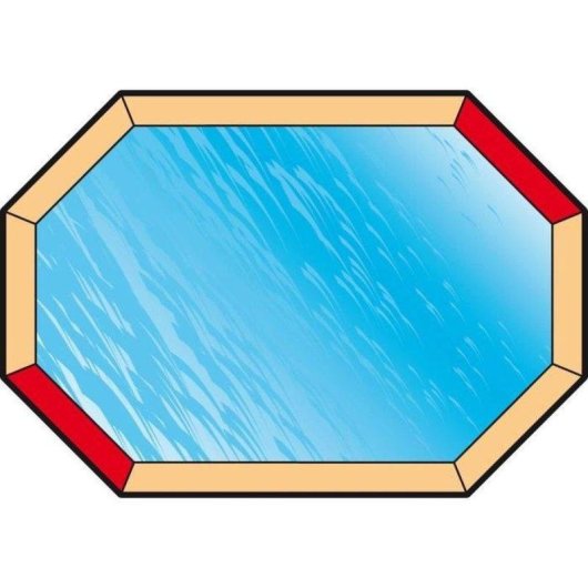 Cubierta de invierno y seguridad para piscina octogonal Ubbink 300x490 cm PVC 550 g/m²