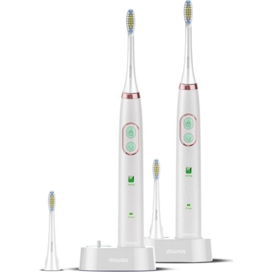 Cepillo de dientes sónico 4Swiss ST212 Sensitive Care 5 modos 2 cabezales estuche