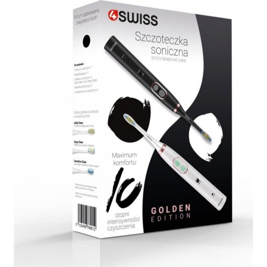Cepillo de dientes sónico 4Swiss ST212 Sensitive Care 5 modos 2 cabezales estuche