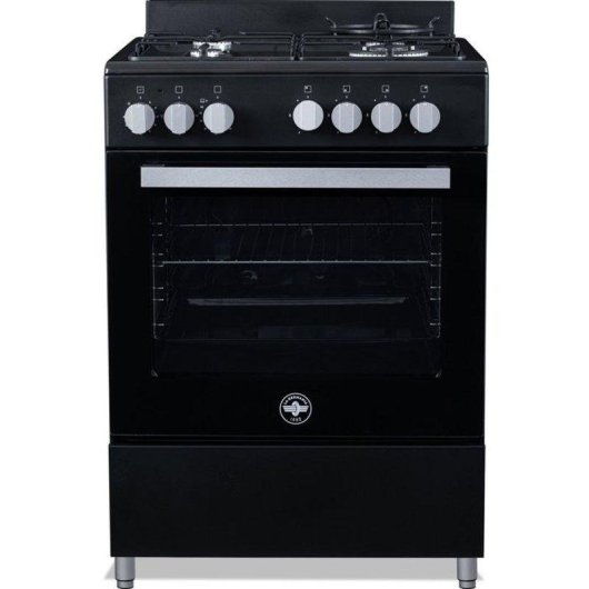 Cocina a gas Bertazzoni La Germania 60 cm 4 fuegos horno 63 L negro