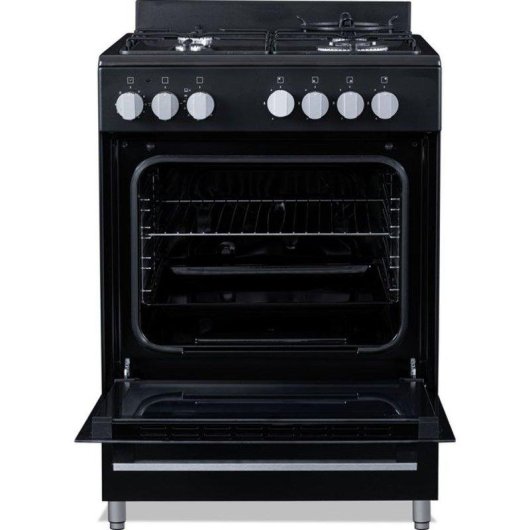 Cocina a gas Bertazzoni La Germania 60 cm 4 fuegos horno 63 L negro