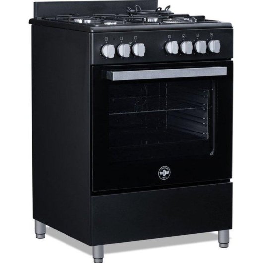 Cocina a gas Bertazzoni La Germania 60 cm 4 fuegos horno 63 L negro