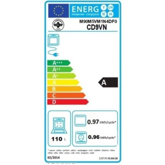 Herd La Germania CD9VN 90 cm Keramik 5 Herdplatten 2730 W