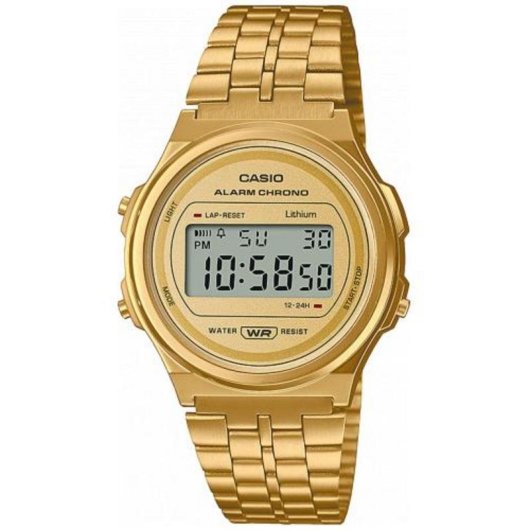 Relógio Casio A171WEG-9AEF Digital Dourado Resistente à Água
