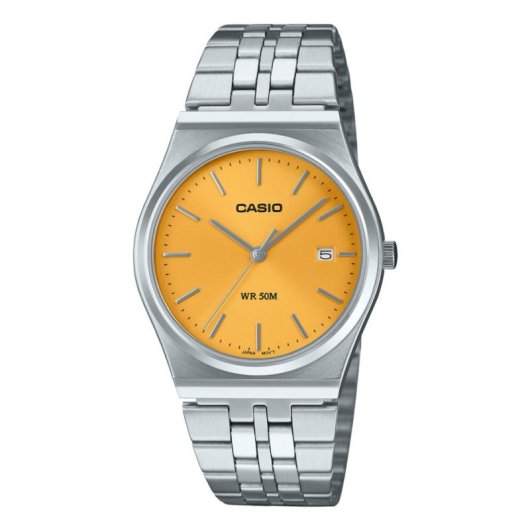 Relógio Casio MTP-B145D-9AVEF Aço Inoxidável Mostrador Amarelo 50m