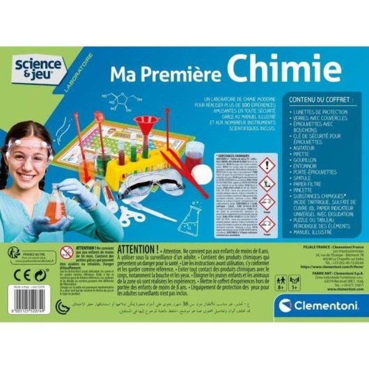 Kit di Chimica per Bambini Clementoni Ma Première Chimie 100+ Esperimenti