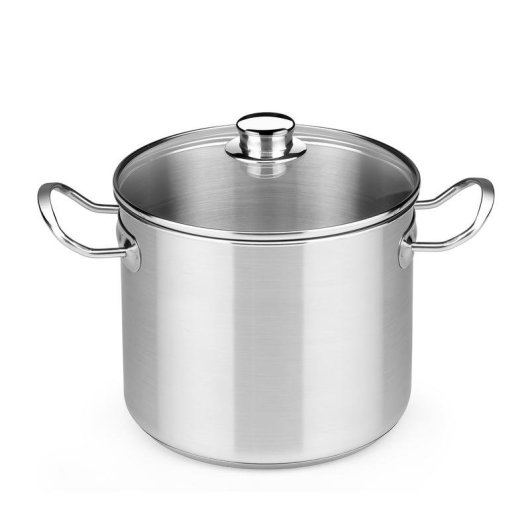 Topf BRA Professionell 24 cm mit Glasdeckel 8,5 L Edelstahl