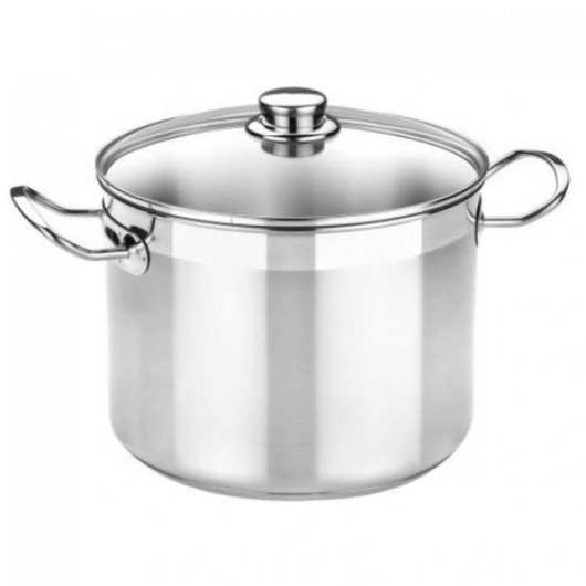 Topf BRA Professionell 24 cm mit Glasdeckel 8,5 L Edelstahl