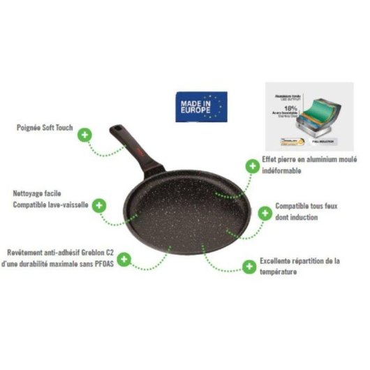 Sartén para crepes Inoxibar Absolut 26 cm aluminio antiadherente inducción
