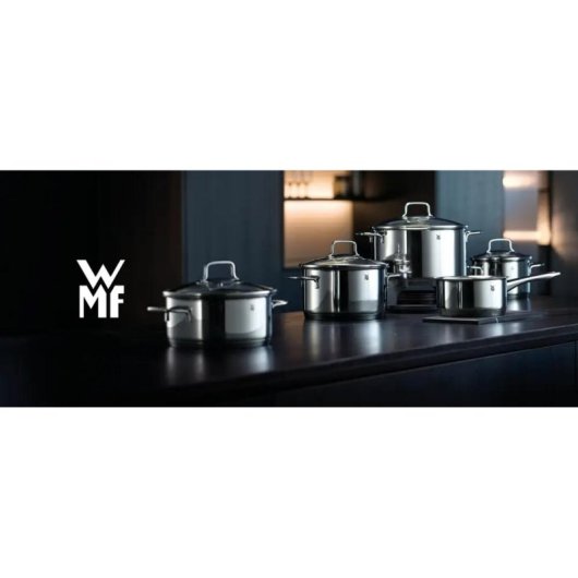 Casserole WMF Astoria Cromargan® 18/10 4 pièces avec couvercle en verre