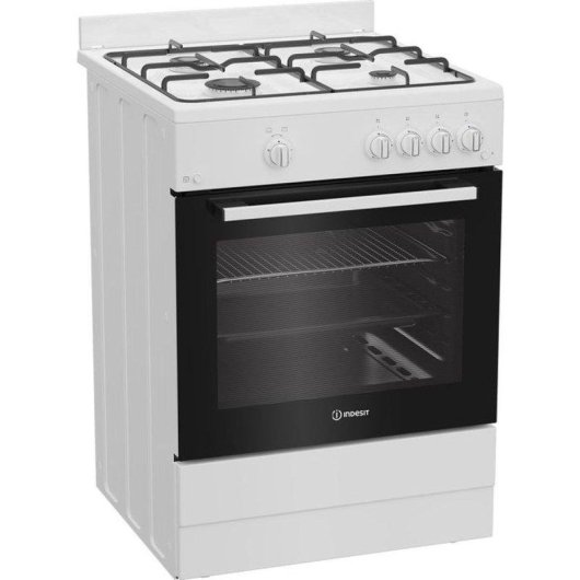 Cuisinière à gaz Indesit I6GGKMWF 60 cm 4 feux 64 L blanc