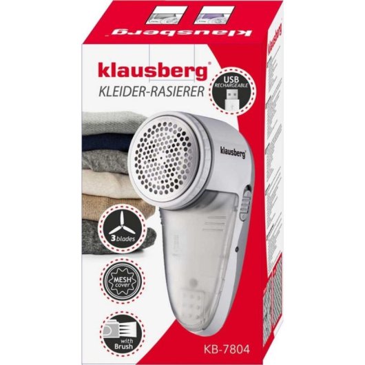 Quitapelusas Klausberg KB-7804 Recargable USB Acero Inoxidable