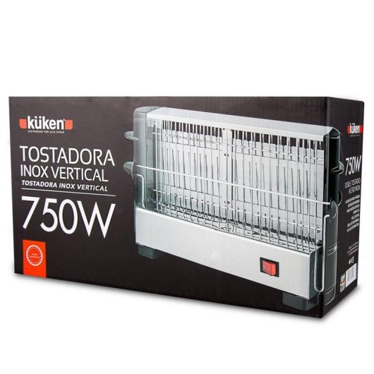 Tostapane KUKEN 30288 Vertical Inox 2 fette 750W Acciaio inox
