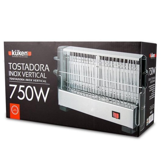 Tostapane KUKEN 30288 Vertical Inox 2 fette 750W Acciaio inox