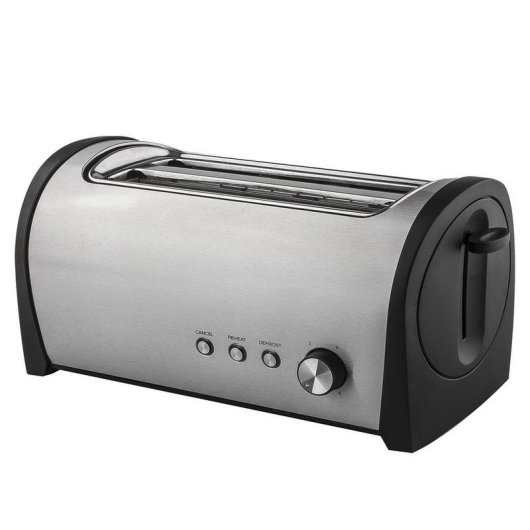 Tostapane Küken 33622 4 fette 2 fessure lunghe 1400W acciaio inox nero