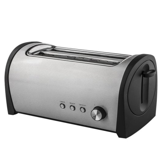 Tostapane Küken 33622 4 fette 2 fessure lunghe 1400W acciaio inox nero