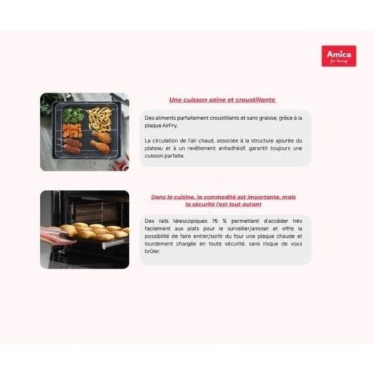 Cuisinière indépendante Amica ACV6003RN 60 cm 4 zones HiLight